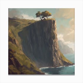 The Cliff Illustration 6 Canvas Print