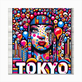 Tokyo Travel Poster 3 Canvas Print