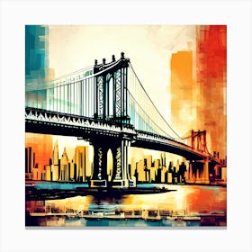 New York City Bridge 2 Canvas Print