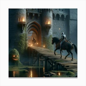 Knight In The Castle Canvas Print