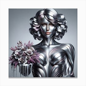 Silver Woman Canvas Print