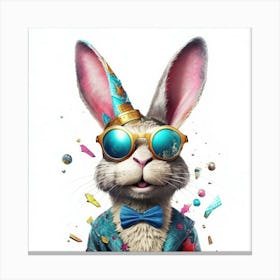 Rabbit In A Suit Canvas Print