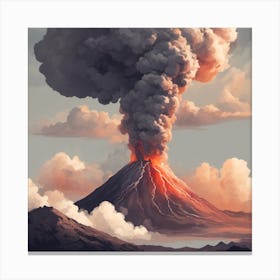 Volcano Erupting Canvas Print