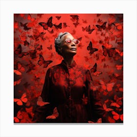 Woman In Red 5 Canvas Print