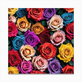 Colorful Roses Background 60 Canvas Print