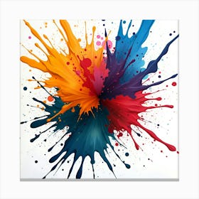 Colourful vibrant blotch texture Canvas Print