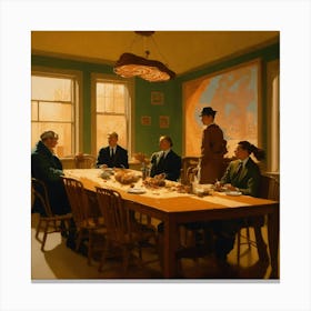 Dinner Party 4 Canvas Print