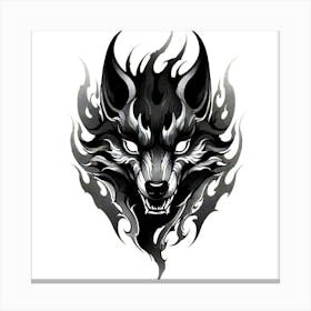 Wolf Head Tattoo 14 Canvas Print