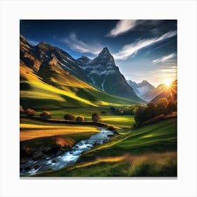 Swiss Landscape 1 Canvas Print