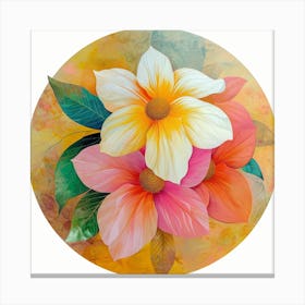 Flowers In A Circle Canvas Print