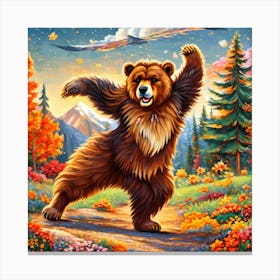 Bear Dance 1 Canvas Print