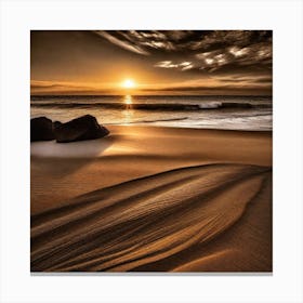 Sunset On The Beach 745 Canvas Print
