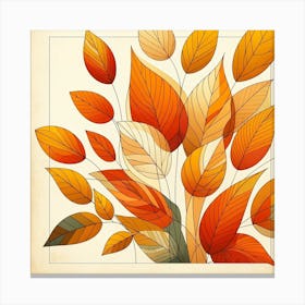 Love Yellow Leaves Canvas Print
