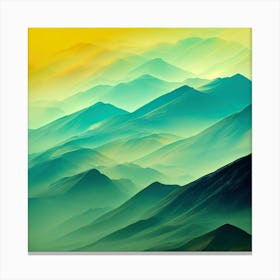 Abstract Mountains Canvas Print