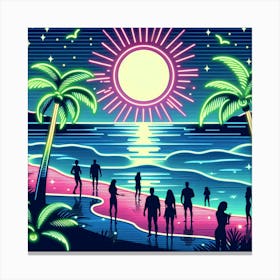 Beach Scene Canvas Print