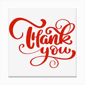 Thank You Lettering Canvas Print