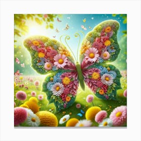 Butterfly flowers petals 4 Canvas Print