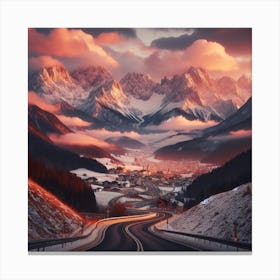 Sunrise from the mountain 5 Canvas Print