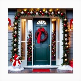 Christmas Door 23 Canvas Print