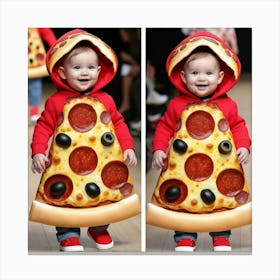 Baby In Food Costume 3 Canvas Print