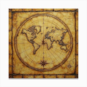 World Map Art 18 Canvas Print