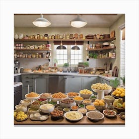 Kitchen Full Of Food Canvas Print