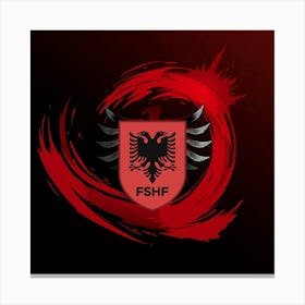 Albania National Football Team Logo Wall Art 6 Canvas Print