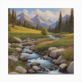 Rocky Mountain Stream Canvas Print