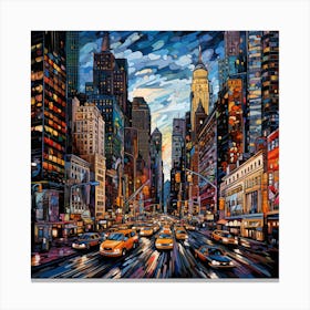 New York City At Night 5 Canvas Print