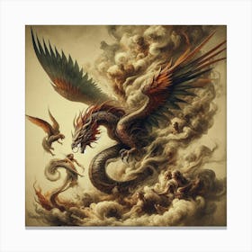 Dragons In The Clouds Canvas Print