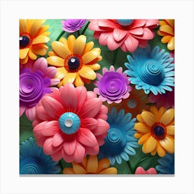 3d Flower Wallpaper 2 Canvas Print