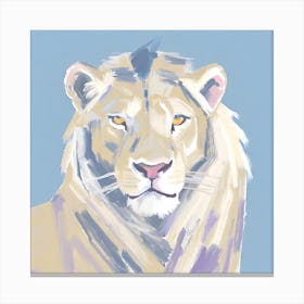 White Lion 01 1 Canvas Print