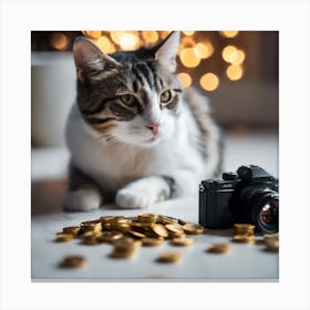 cat & mouse Canvas Print