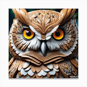 Owl Sculpture 1 Canvas Print