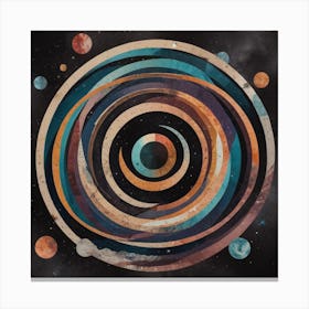 Planets In Space Canvas Print