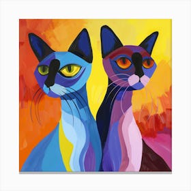 Kisha2849 Burmese Cats Colorful Picasso Style No Negative Space F99c7d6b Aebc 4523 Bf65 B9991679a10a Canvas Print