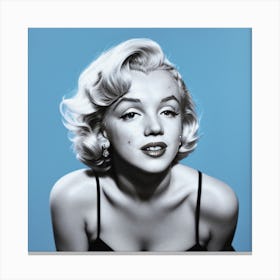 Radiant Serenity Marilyn Monroe In Azure Aura Canvas Print