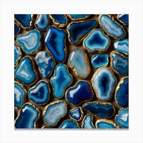 Default Blue Agate Art 1 Canvas Print