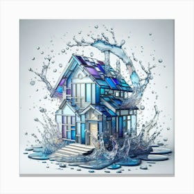 House In Water 1 Canvas Print