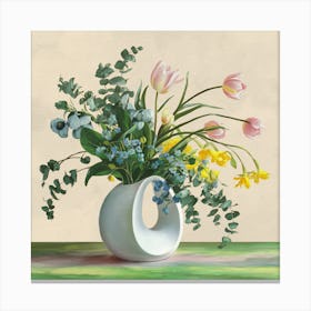 Spring Flowers In A Vase Canvas Print
