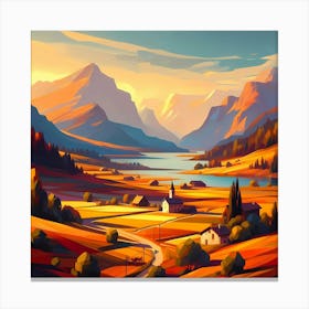 Landscape Painting 160 Canvas Print