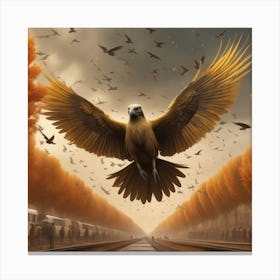 Eagle In Flight 4 Canvas Print