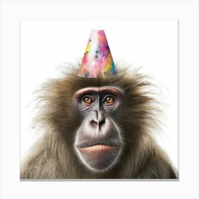 Monkey In A Party Hat 1 Canvas Print