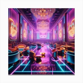 Neon Nightclub Canvas Print