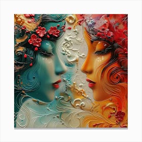 Two Women Canvas Print