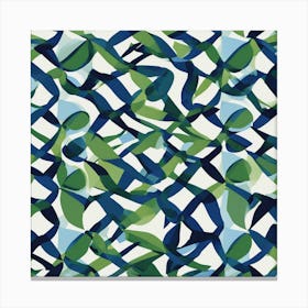 Abstract Blue And Green Canvas Print