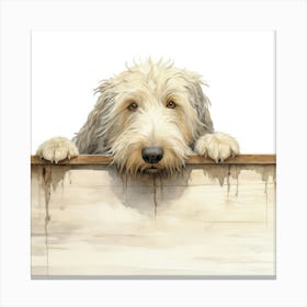 Dog On A Sign 1 Canvas Print