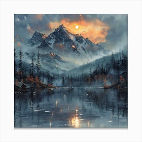 Sunset In The Mountains 9 Canvas Print