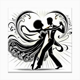 Ballroom Dancers Canvas Print