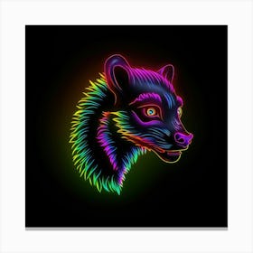 Neon Wolf Head 9 Leinwandbild